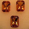 Radiant Cut suite of Citrines for earrings &  pendant