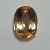 Topaz medium Peach Pink Oval 1.28ct Brazilian